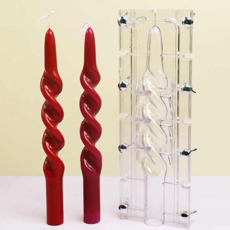 Candle Making Kits - Kolumna z skręconym paskiem Akrylowa forma