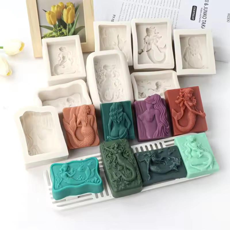 Candle Making Business - Prostokątna forma silikonowa 3D w stylu