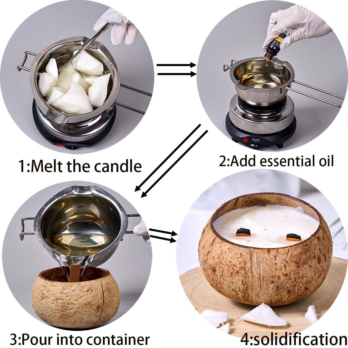 1LB Biały Wosk Kokosowy Natura – Coconut Wax Flake recenzja i cena